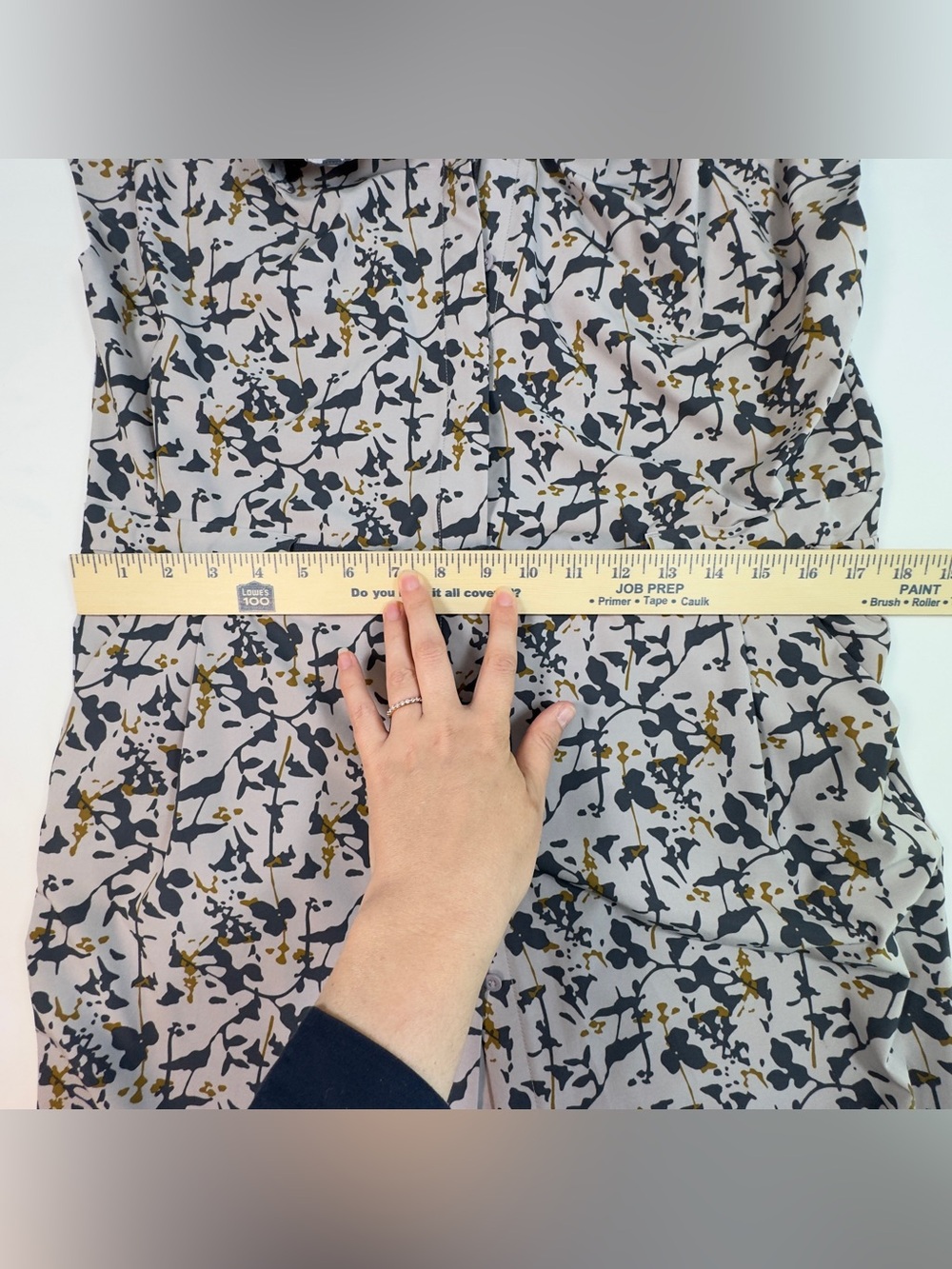 REI Cooperative Floral Print Midi Shirt Dress Drawstring Waist Cap Sleeve XS - Picture 10 of 15